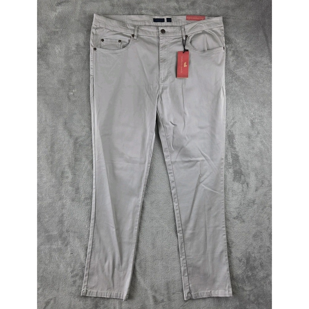 NWT Southern Marsh Cahaba Comfort Stretch Twill Light Gray Pants Men 38x32